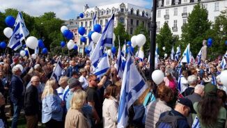Hundrevis av Israel-venner samlet foran Stortinget